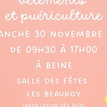 Bourse aux jouets, vêtements et puériculture - BEINE