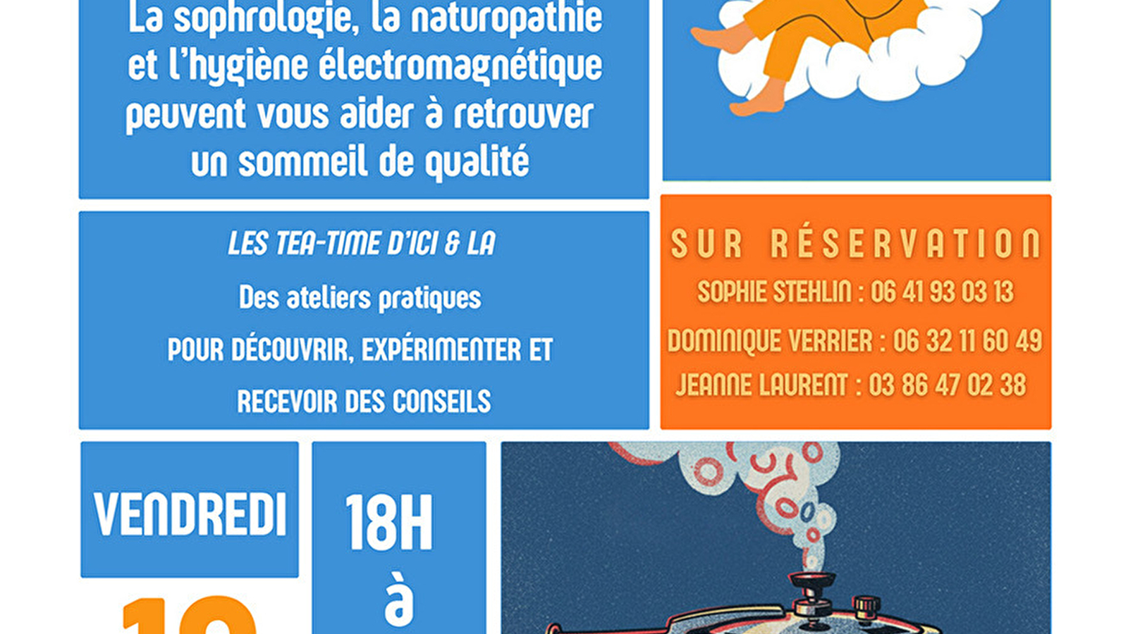 Atelier/Conseils  sur les problématiques liées au sommeil,  plantes, huiles essentielles & alimentation  