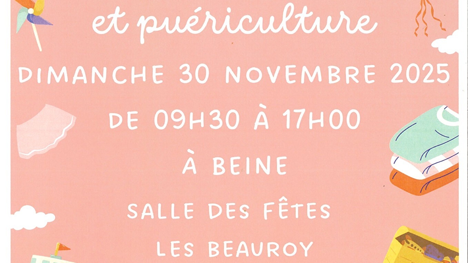 Bourse aux jouets, vêtements et puériculture