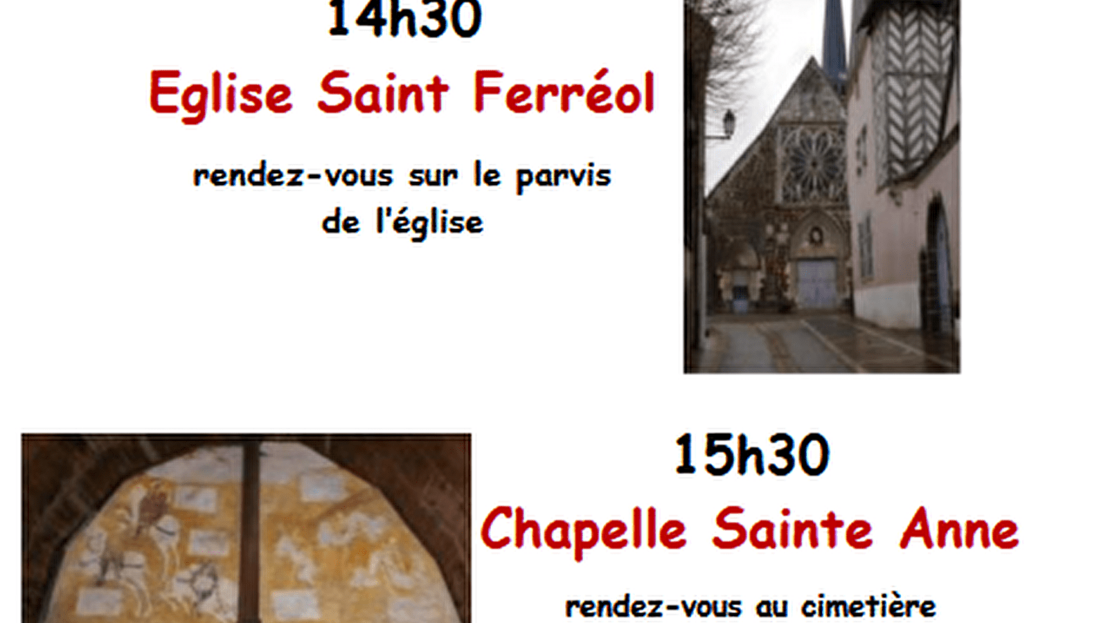 Visite de l'église et de la chapelle Sainte Anne de Saint-Fargeau
