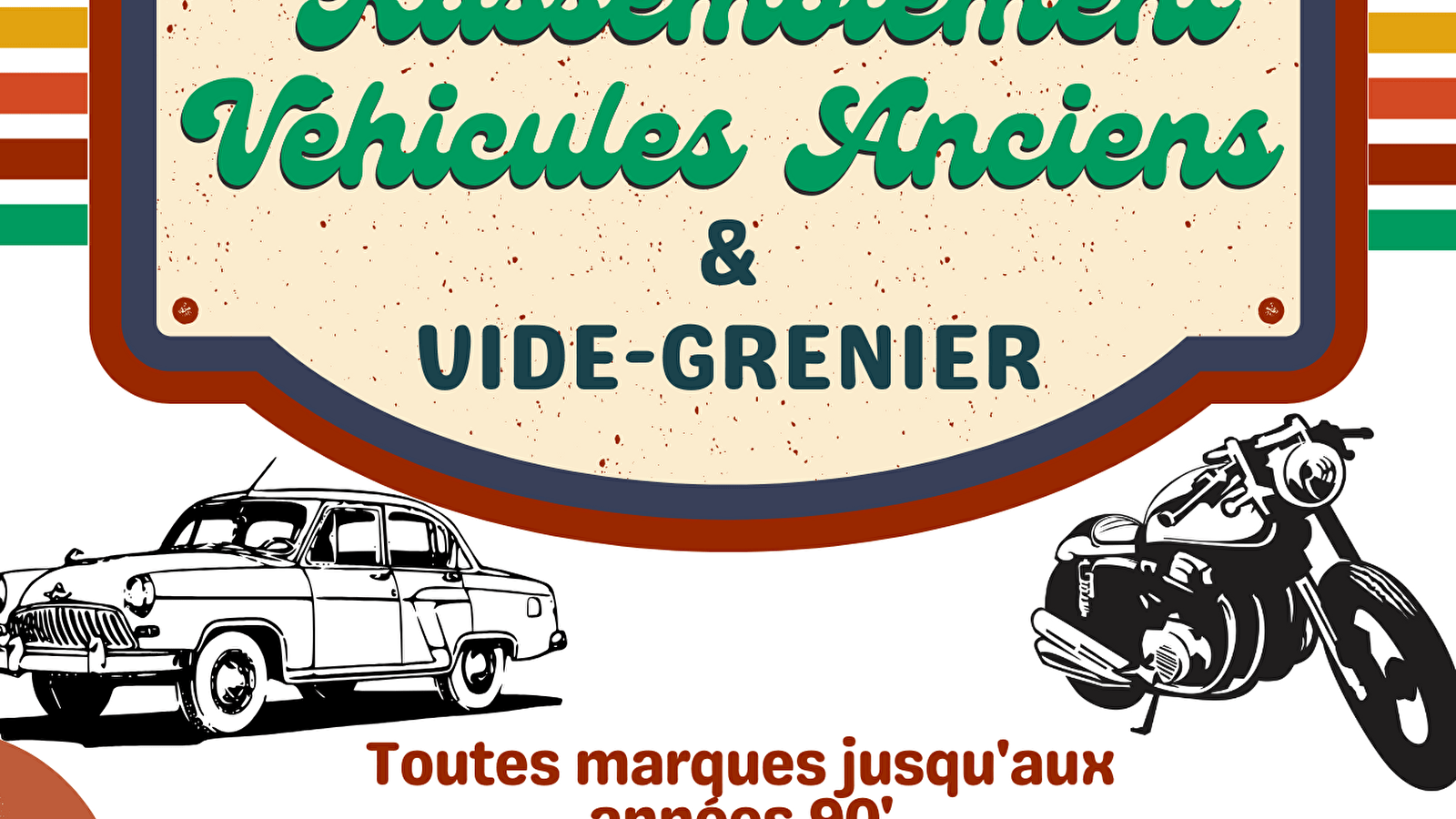 Rassemblement de véhicules anciens et vide-greniers