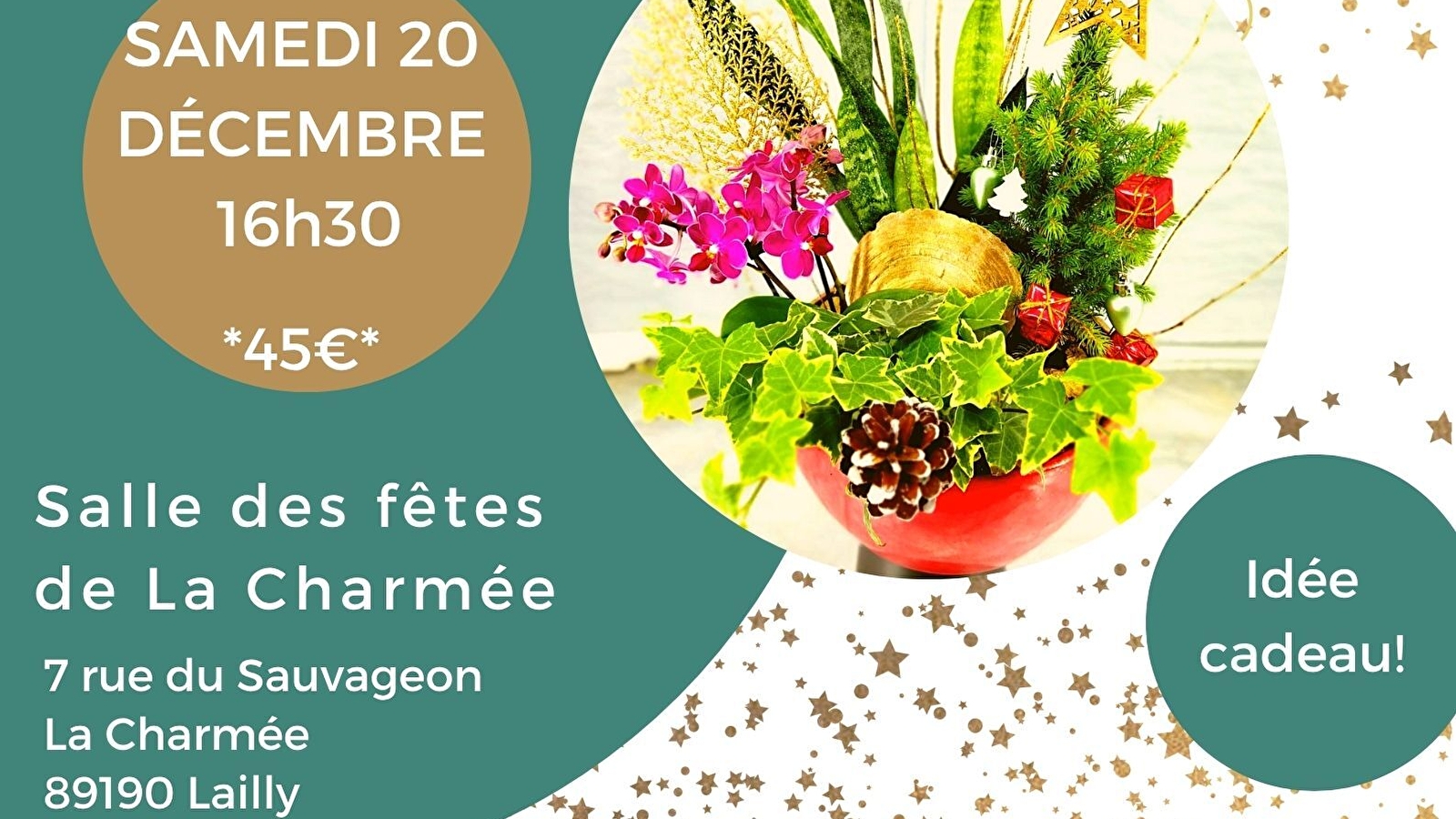 Atelier création d'une composition d'orchidée