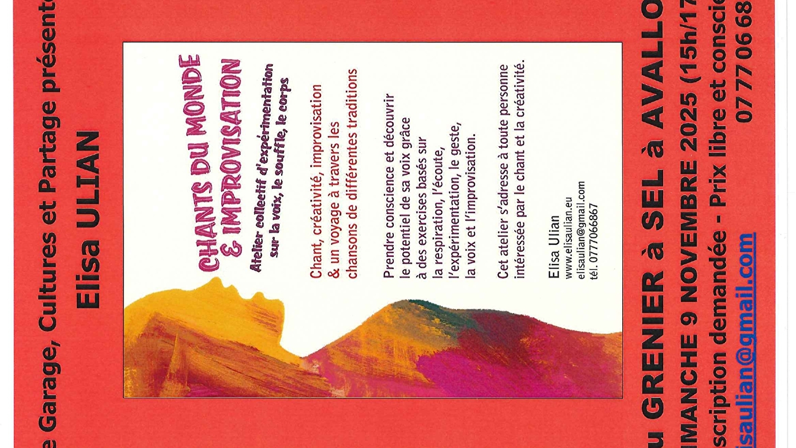 CHANTS DU MONDE et IMPROVISATION