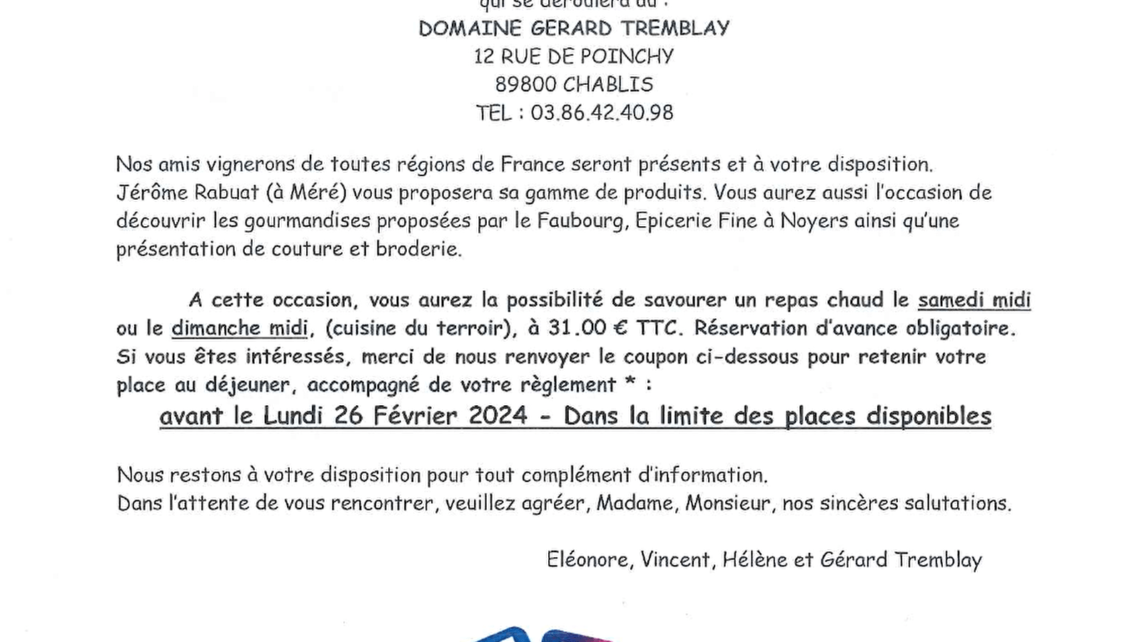 Portes ouvertes au Domaine Gérard Tremblay