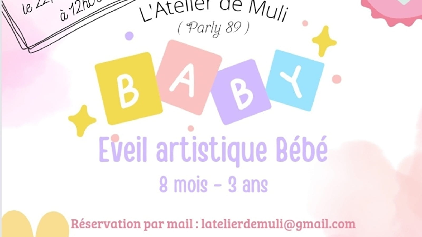 Atelier d'éveil artistique et sensoriel bébé