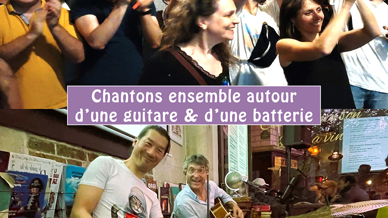 Chantons ensemble autour d'une guitare et d'une batterie