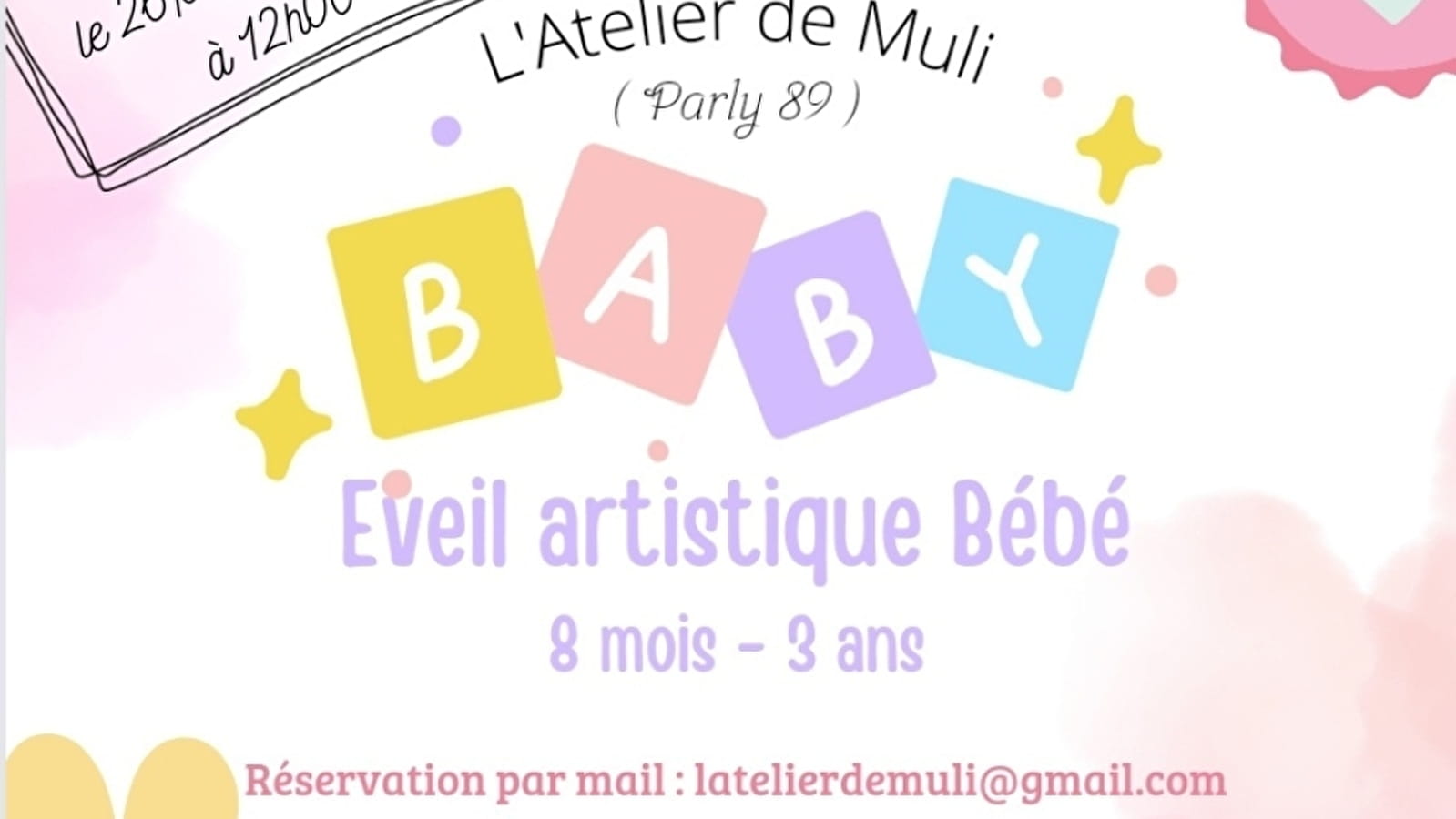 Atelier d'éveil artistique et sensoriel bébé
