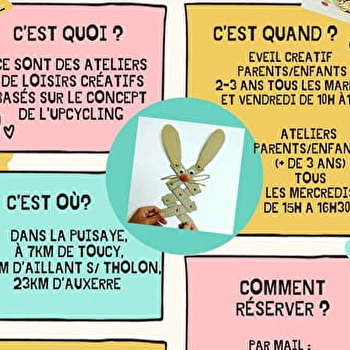 Atelier de loisirs créatifs basés sur le concept de l'upcycling - PARLY