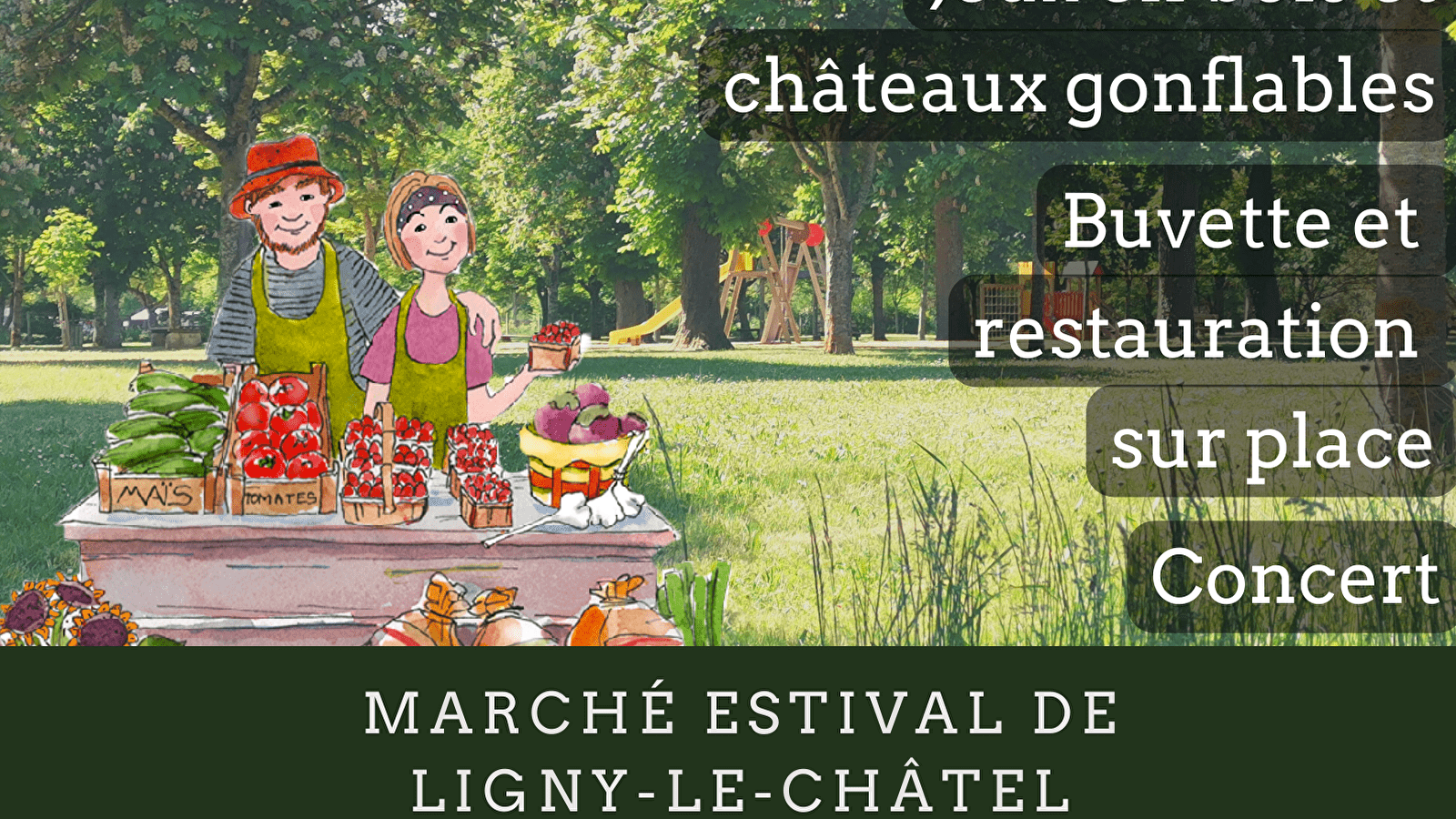 Marché estival nocturne