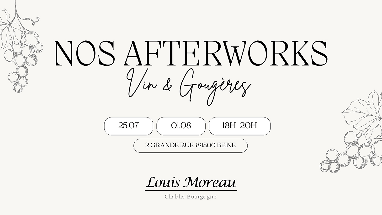 Afterwork au Domaine Louis Moreau