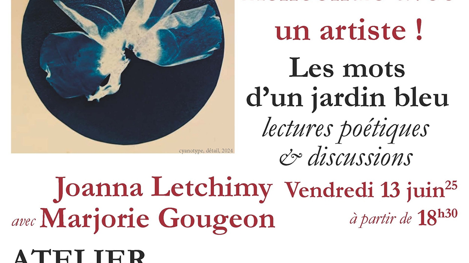 Atelier cyanotype Joanna Letchimy
