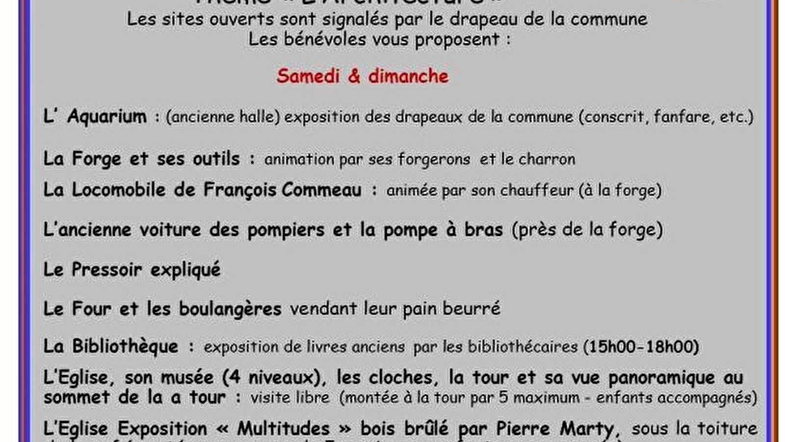 Journées européennes du patrimoine