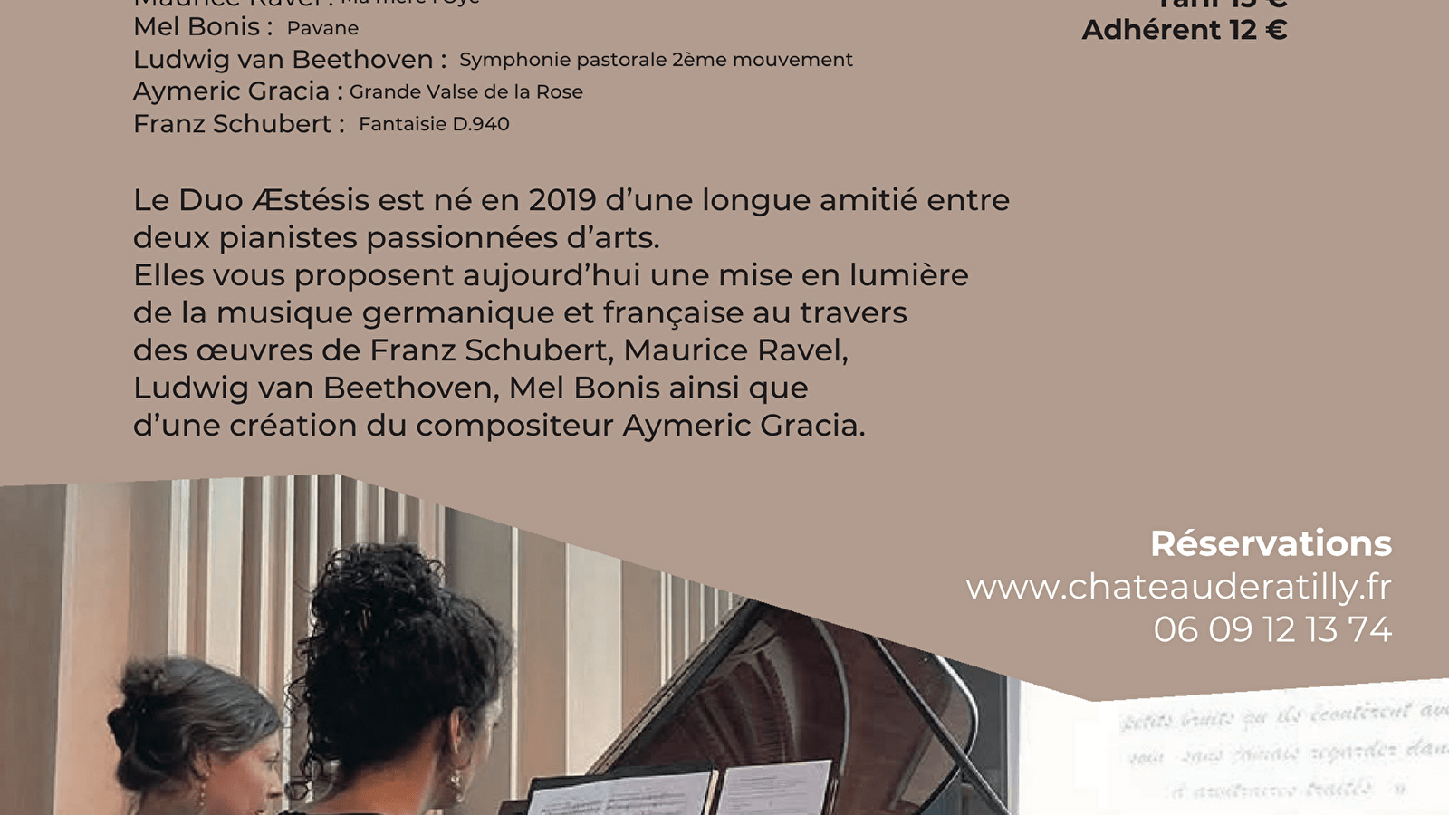 Duo Aestesis, Piano à 4 mains