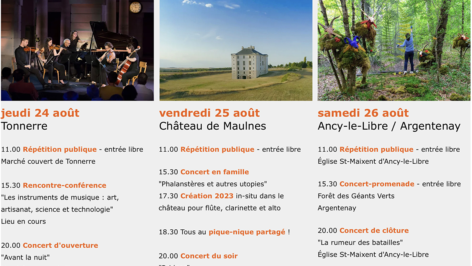 Festival Musiques en Tonnerrois