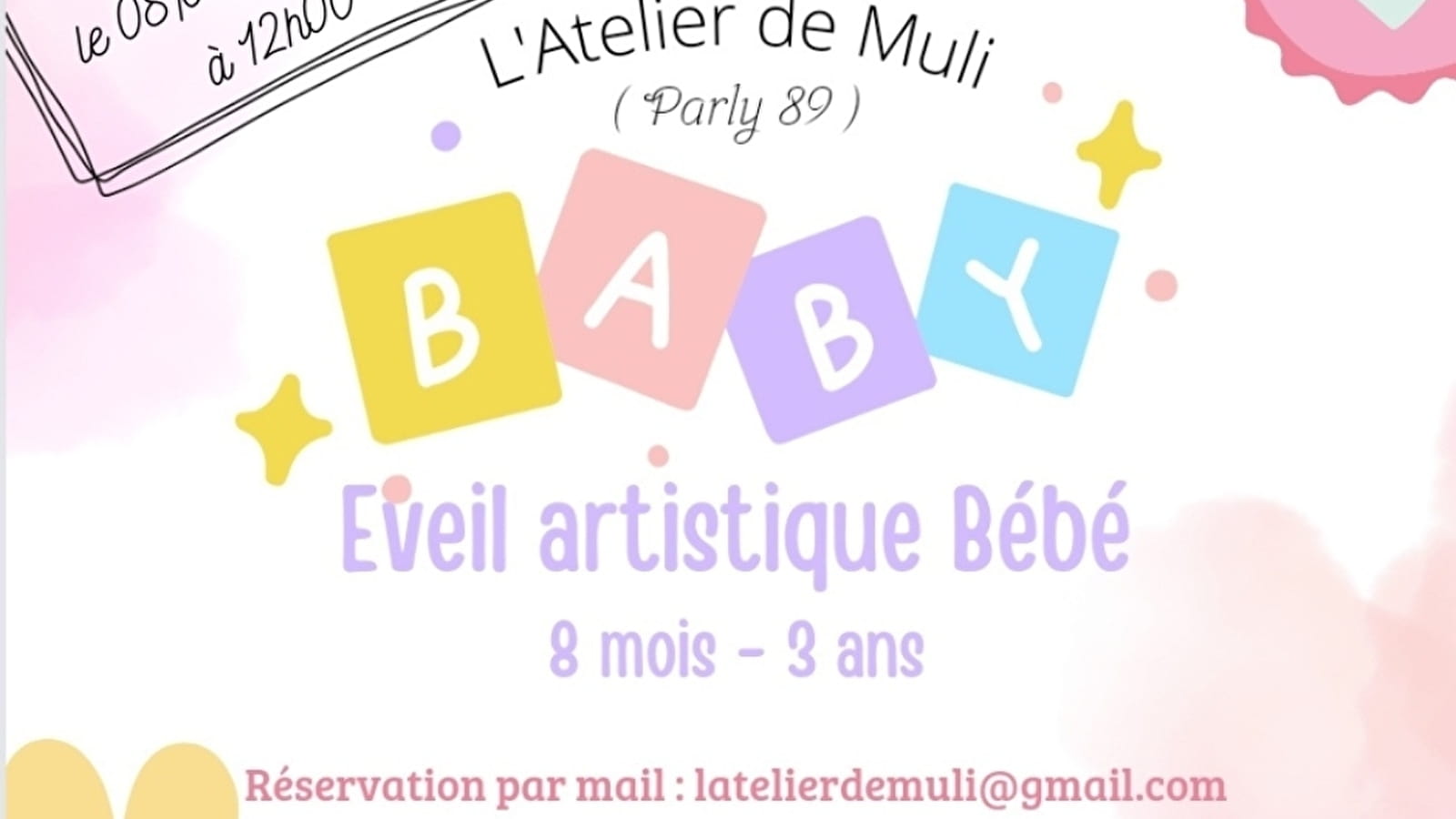 Atelier d'éveil artistique et sensoriel bébé