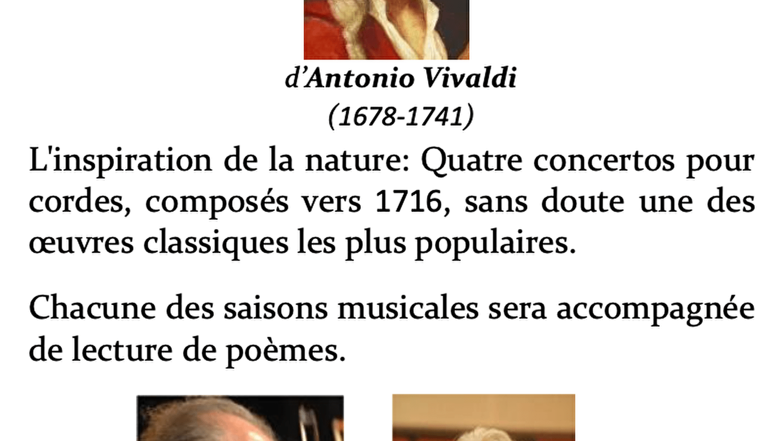 Concert 'Les Quatre Saisons' - Abbaye de Pontigny