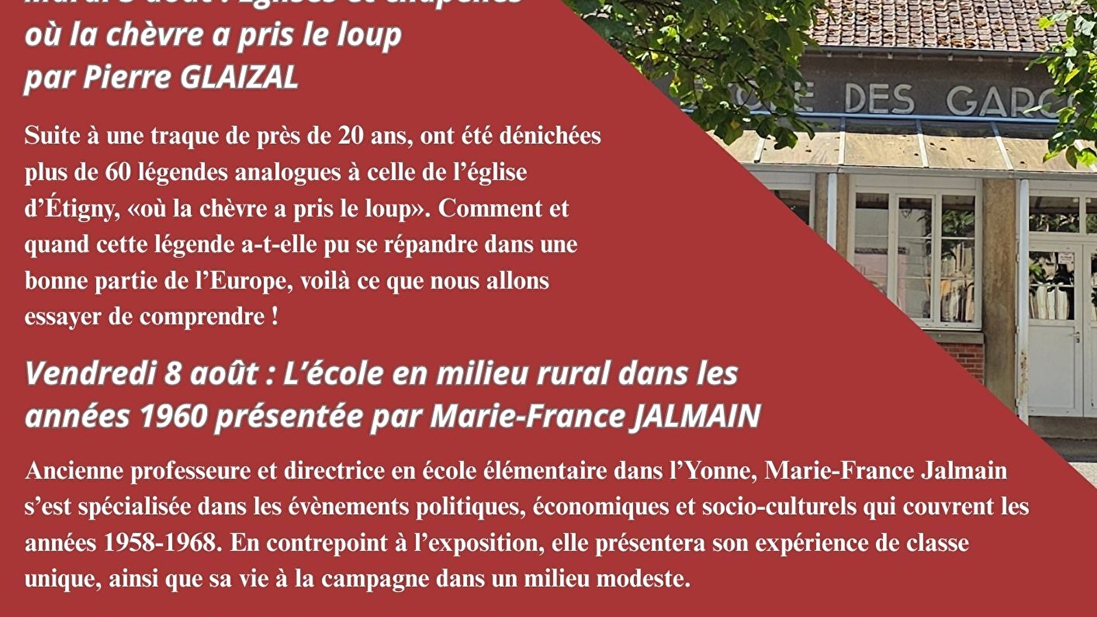 Conférence Églises et chapelles où la chèvre a pris le loup Pierre GLAIZAL