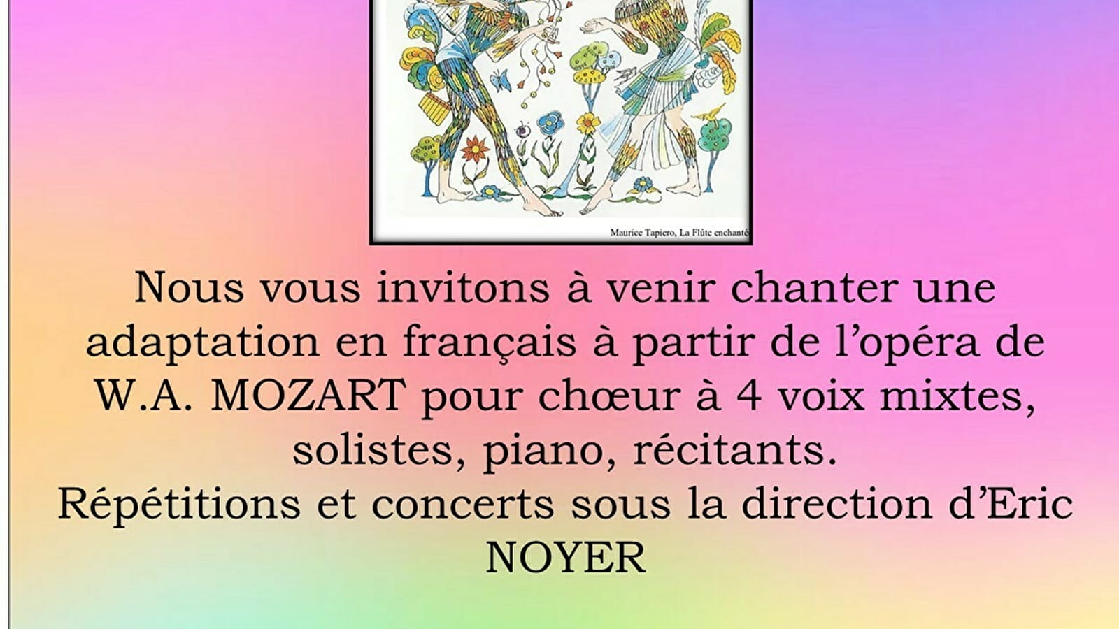 Stage pour choristes - La Flûte Enchantée
