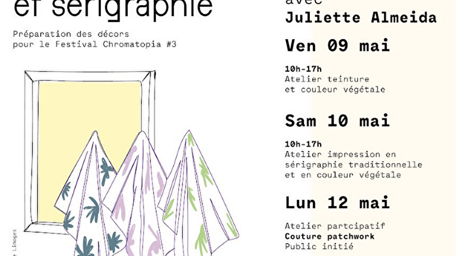 Production collective en teinture et sérigraphie