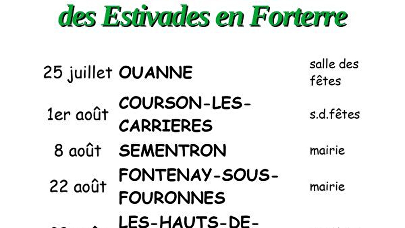 Balade et Barbecue des Estivades en Forterre